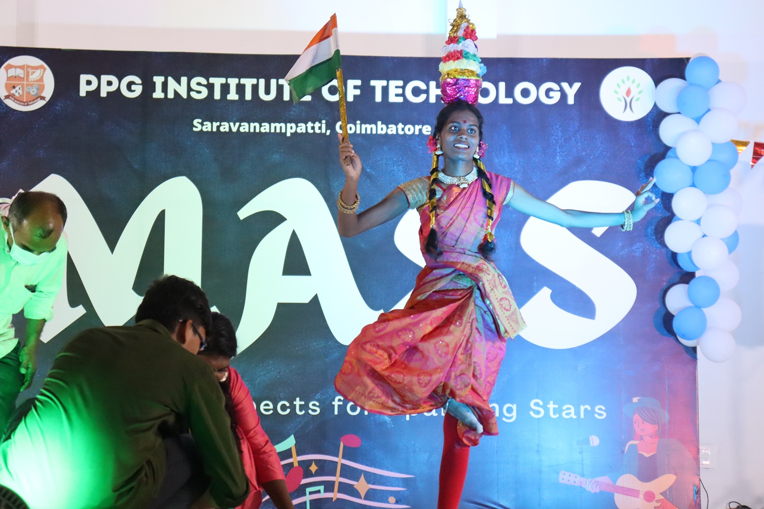 Photo of performing
            dancer